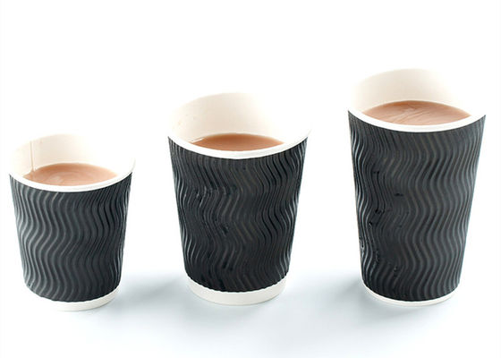 20oz 24oz Biodegradable Ripple Wall Disposable Paper Cups 8 Oz Paper Hot Drink Cups