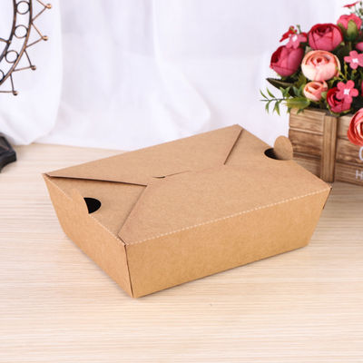 กล่องบรรจุภัณฑ์อาหารย่อยสลายได้ กล่องเบนโตะสำหรับซื้อกลับบ้าน กระดาษคราฟท์