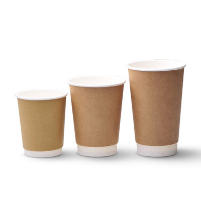 10oz 12oz PE ผิวเคลือบกระดาษกระดาษสองถ้วย ถ้วยกาแฟพิมพ์